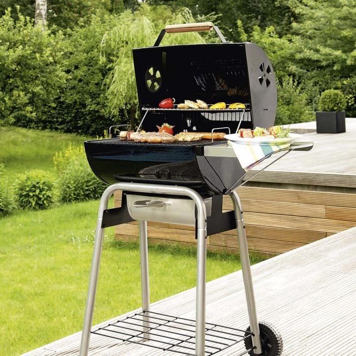 Landmann Black Taurus 440 barbecue tonneau charbon de bois