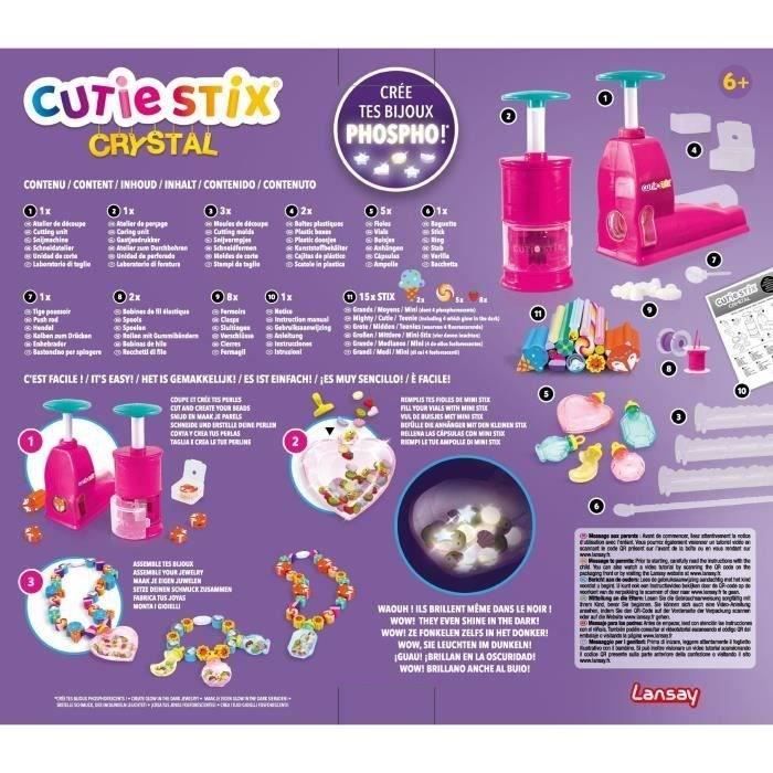 LANSAY - CUTIE STIX - Set de Création Mes Bijoux Cristal - Activités Artistiques - Des 6 ans