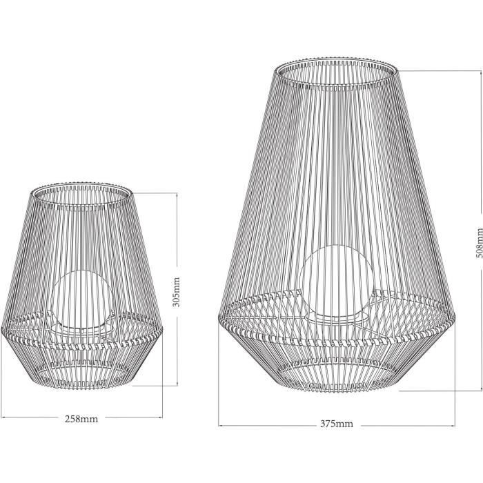 Lanterne solaire décorative boule perlée - GALIX - H30 - 10 Lumens - 8 heures d'éclairage GALIX