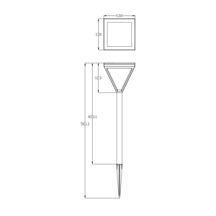 Lanterne solaire inox verre perlé 25 lumens blanc chaud - GALIX GALIX