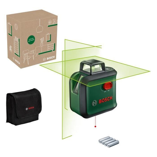 Laser lignes AdvancedLevel 360 de Bosch (3 laser lignes avec laser a 360° pour un alignement dans toute une piece