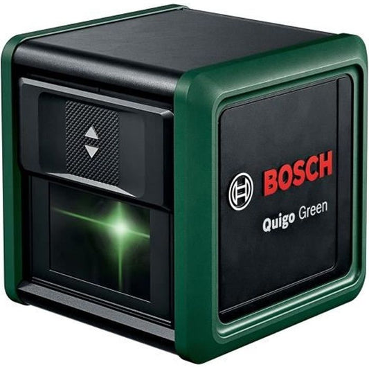 Niveau laser Bosch Quigo Green avec technologie faisceau vert et design noir et vert