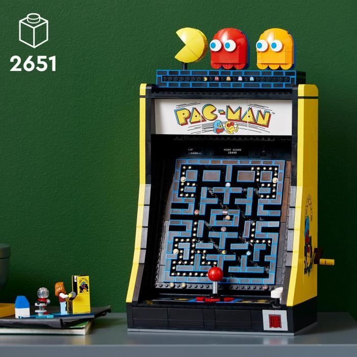 LEGO 10323 Icons Jeu d’Arcade PAC-MAN Maquette pour Adultes a Construire Machine de Jeu avec des Personnages