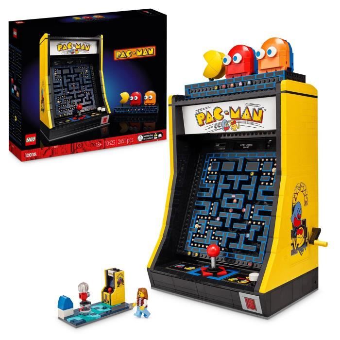 LEGO 10323 Icons Jeu d’Arcade PAC-MAN Maquette pour Adultes a Construire Machine de Jeu avec des Personnages