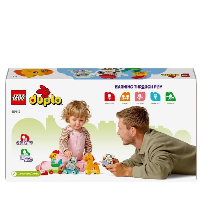 LEGO 10412 DUPLO My First Le Train des Animaux Jouet a Roues pour Enfants Animaux Créatifs a Construire