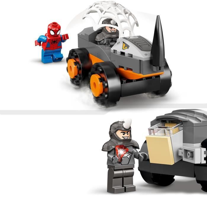 LEGO 10782 Marvel Spidey et Ses Amis Extraordinaires Le Combat Des Camions Hulk contre le Rhino Jouet Enfants + 4 Ans