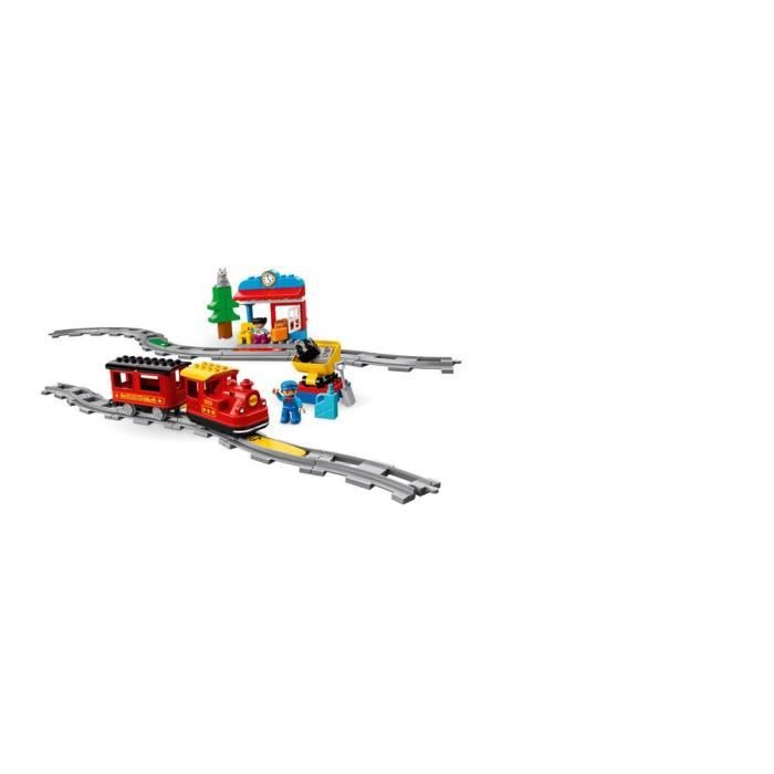 LEGO 10874 DUPLO Town Le Train a Vapeur Jouet a Pile Avec Sons Lumieres et télécommande Jeu De Train Pour Enfants 2-5