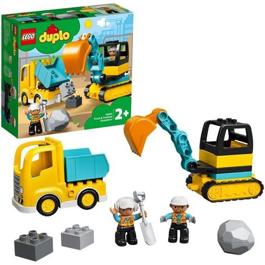 LEGO 10931 DUPLO Le Camion Et La Pelleteuse Engin de chantier Jouet Pour Les Enfants De 2 ans