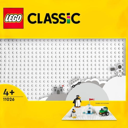 LEGO 11026 Classic La Plaque De Construction Blanche 32x32 Socle de Base pour Construction Assemblage et Exposition