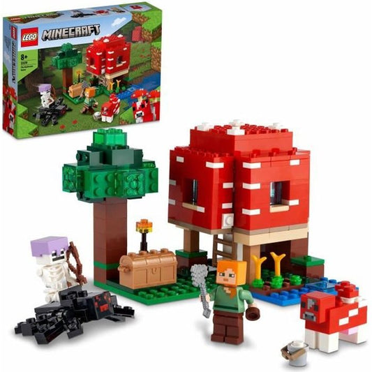 LEGO 21179 Minecraft La Maison Champignon Set Jouet de Construction pour Enfants des 8 ans Idée de Cadeau avec Figurines