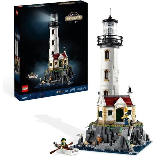 LEGO 21335 Ideas Le Phare Motorisé Maquette a Construire Idée Cadeau Décoration Maison avec Minifigurines Marin Activité