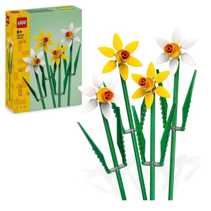 LEGO 40747 Creator Les Jonquilles Kit de Construction de Fleurs Artificielles Cadeau pour Adolescentes et Enfants