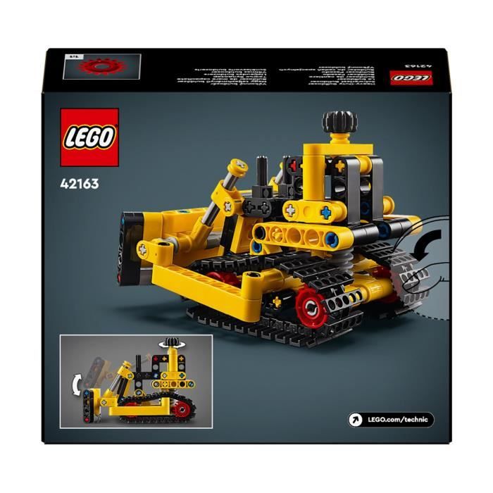 LEGO 42163 Technic Le Bulldozer Jouet de Construction pour Enfants Véhicule Excavateur