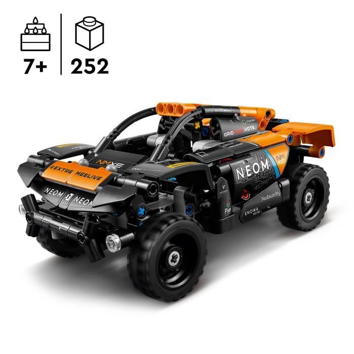 LEGO 42166 Technic NEOM McLaren Extreme E Race Car Jouet de Voiture a Rétrofriction pour Enfants a Construire