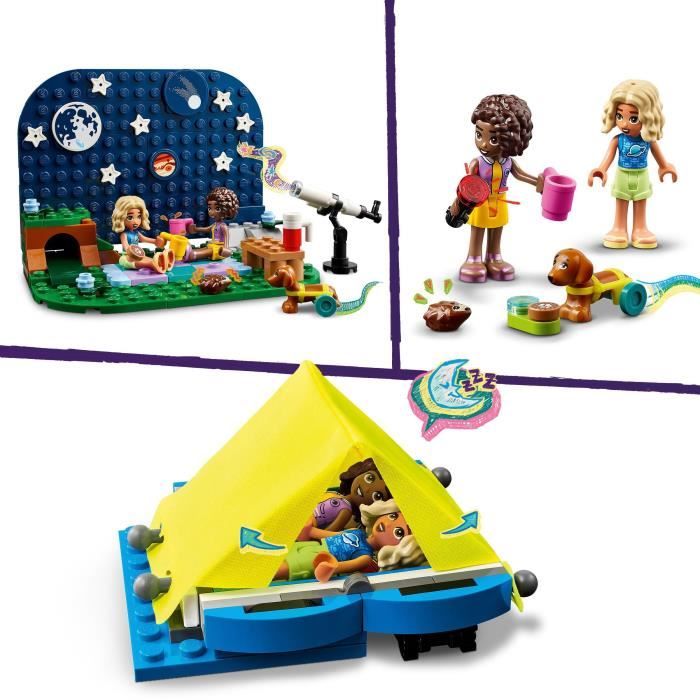 LEGO 42603 Friends Le Camping-Car d’Observation des Étoiles Jouet pour Enfants avec Figurines Animales plus Mini-Poupées