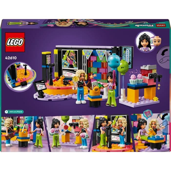 LEGO 42610 Friends Le Karaoké Jouet Musical avec Poupées et Figurines Liann et Nova et un Gecko