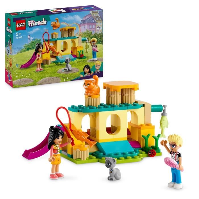 LEGO 42612 Friends Les Aventures des Chats au Parc Jouets avec Animaux et Figurines dont Olly Liann et 2 Figurines