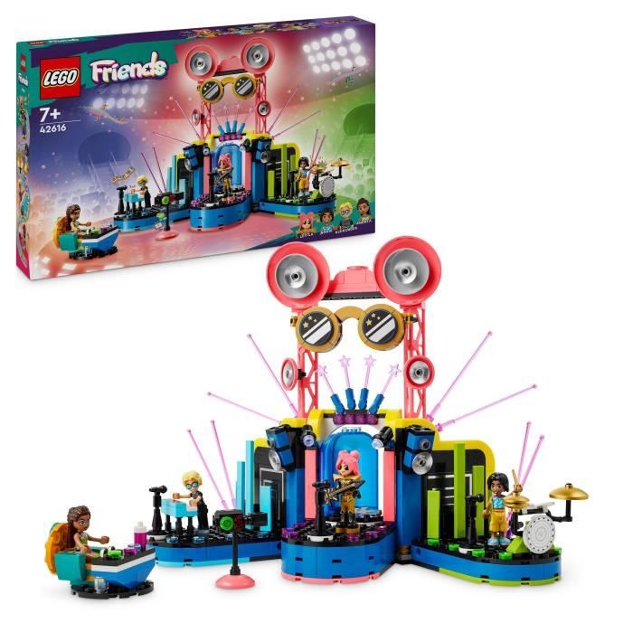 LEGO 42616 Friends Le Spectacle Musical de Heartlake City Jouet avec 4 Figurines Andrea Scene et Instruments