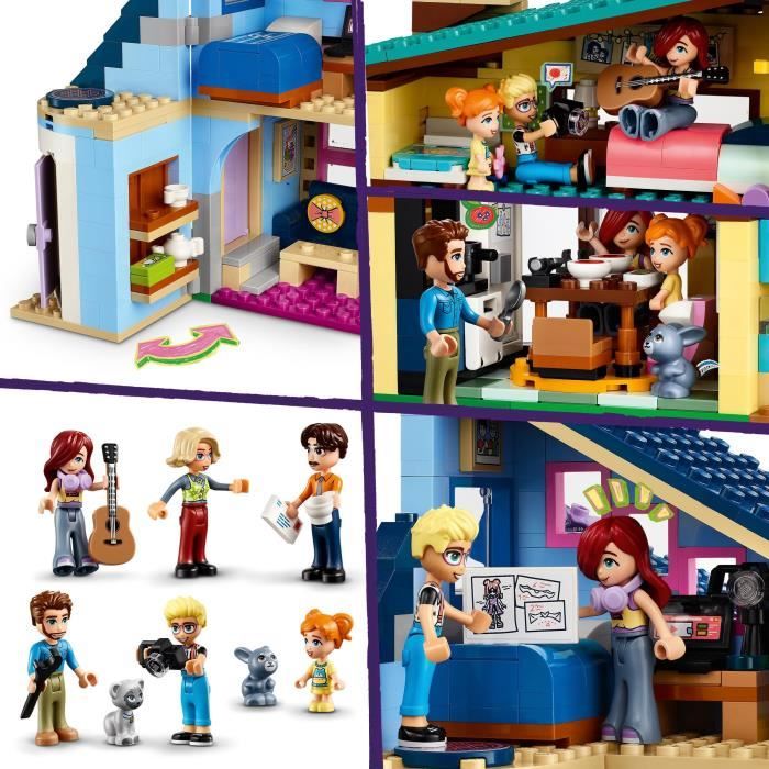 LEGO 42620 Friends Les Maisons Familiales d’Olly et de Paisley Jouet de Poupée avec Figurines et Accessoires