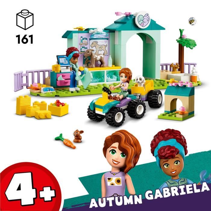 LEGO 42632 Friends La Clinique Vétérinaire des Animaux de la Ferme Jouet avec 2 Figurines et 3 Animaux Cadeau Enfants