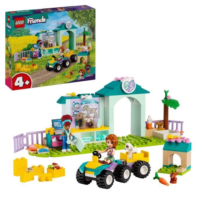 LEGO 42632 Friends La Clinique Vétérinaire des Animaux de la Ferme Jouet avec 2 Figurines et 3 Animaux Cadeau Enfants