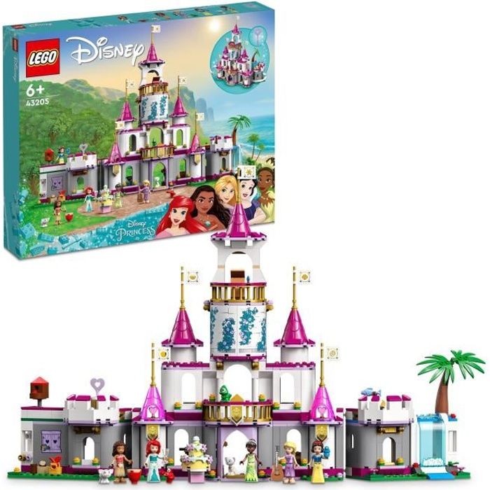 LEGO 43205 Disney Princess Aventures Épiques dans le Château Jouet Ariel Vaiana et Raiponce Figurines Animaux Enfants