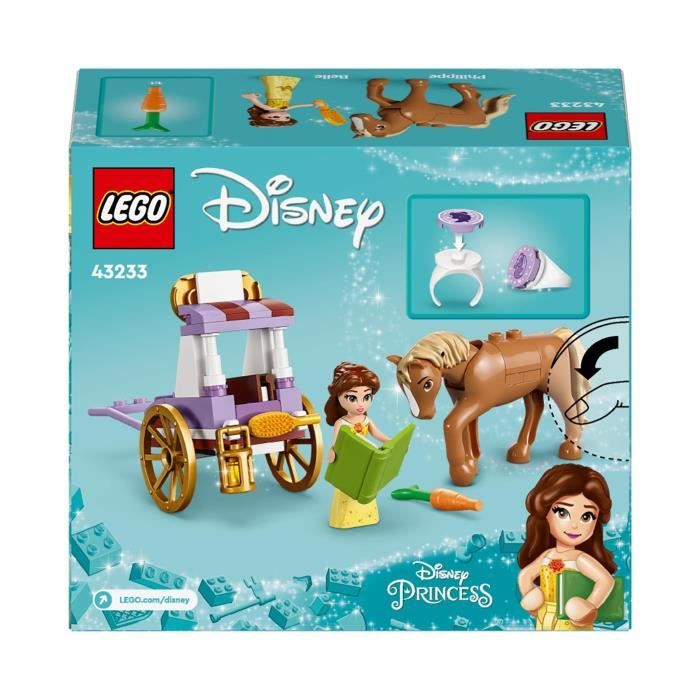 LEGO 43233 Disney Princess L’Histoire de Belle - La Caleche Jouet avec Mini Poupée Princesse La Belle et la Bete