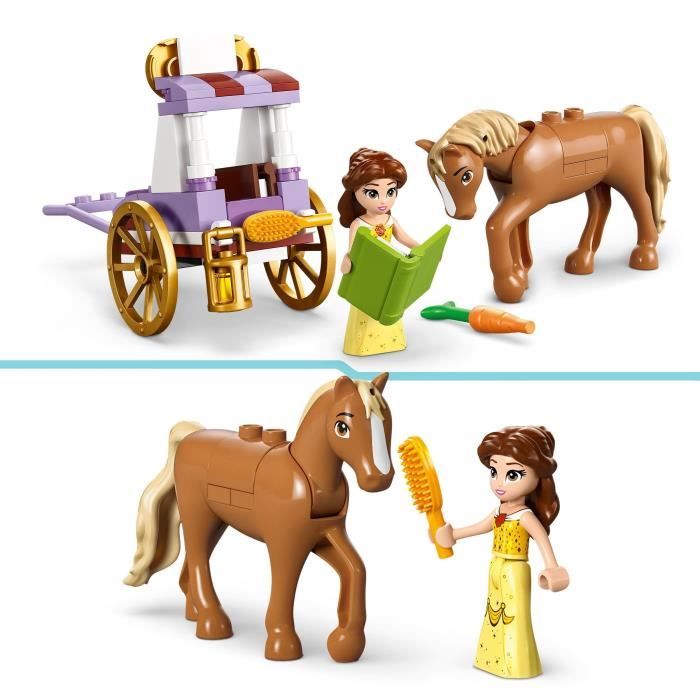 LEGO 43233 Disney Princess L’Histoire de Belle - La Caleche Jouet avec Mini Poupée Princesse La Belle et la Bete