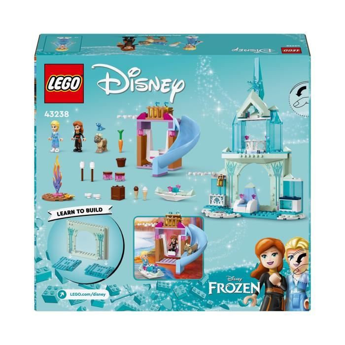 LEGO 43238 Disney Princess Le Château de Glace d’Elsa Jouet de Princesse La Reine des Neiges 2 Figurines Animales