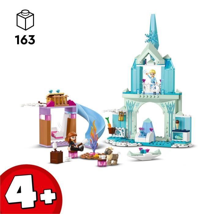 LEGO 43238 Disney Princess Le Château de Glace d’Elsa Jouet de Princesse La Reine des Neiges 2 Figurines Animales