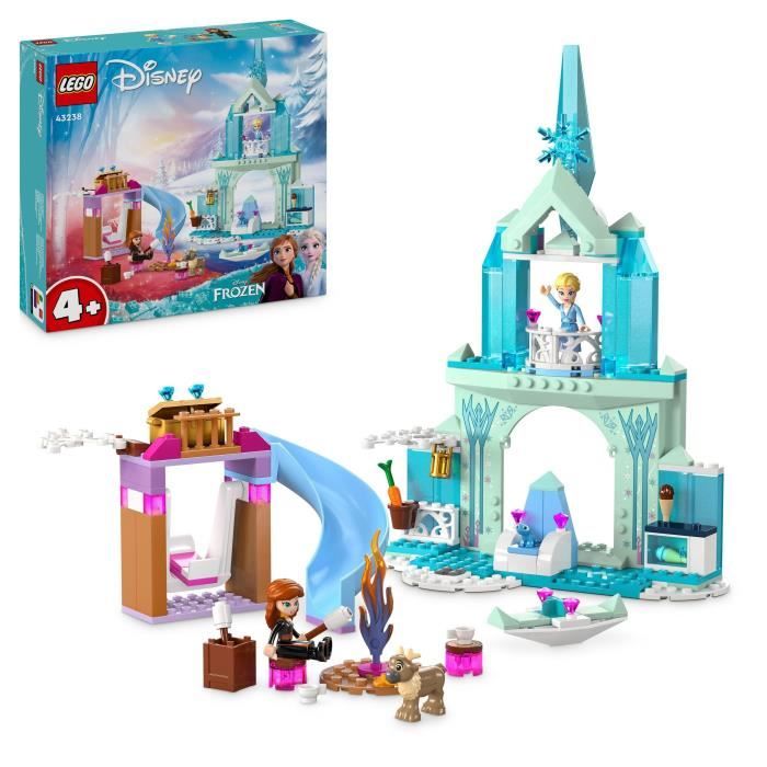 LEGO 43238 Disney Princess Le Château de Glace d’Elsa Jouet de Princesse La Reine des Neiges 2 Figurines Animales