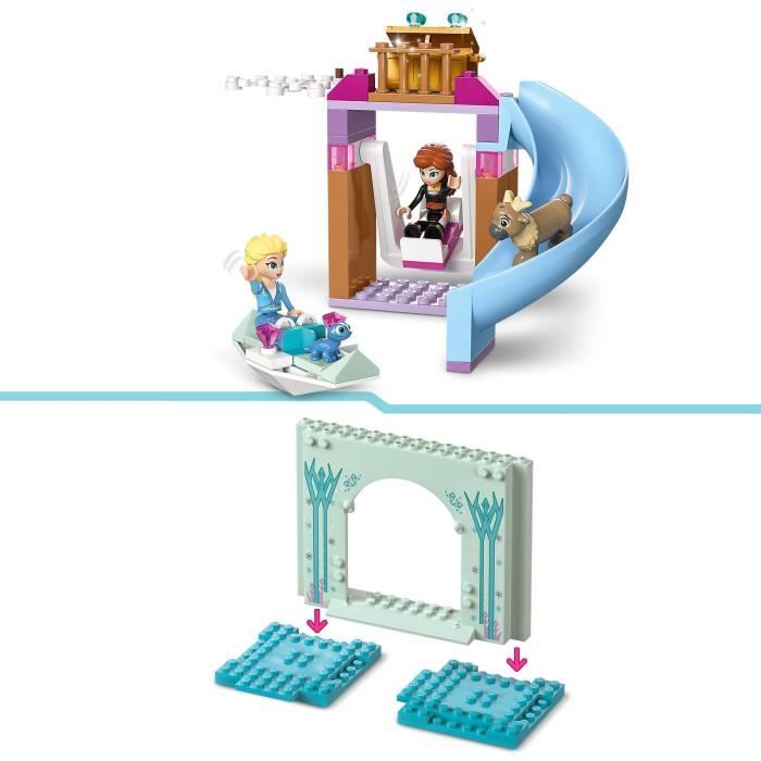 LEGO 43238 Disney Princess Le Château de Glace d’Elsa Jouet de Princesse La Reine des Neiges 2 Figurines Animales