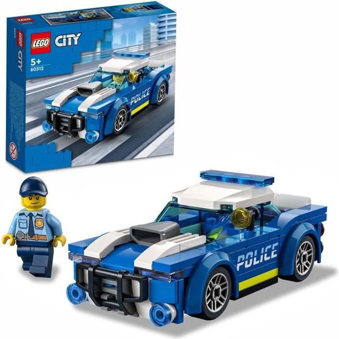 LEGO 60312 City La Voiture de Police Jouet pour Enfants des 5 ans avec Minifigure Officier Idée de Cadeau Série