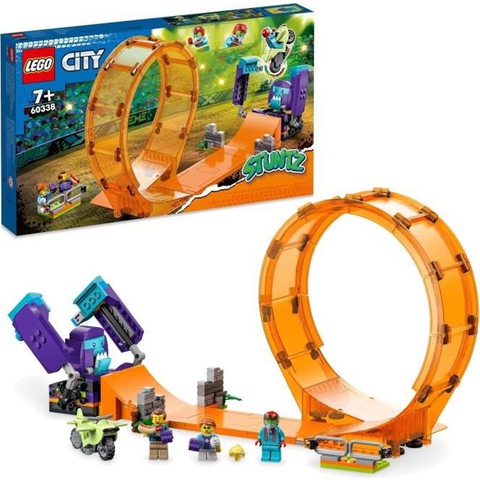 LEGO 60338 City Stuntz Le Looping du Chimpanzé Cogneur Figurines de Cascadeur Stuntz Jouet Moto de Cascade Enfants