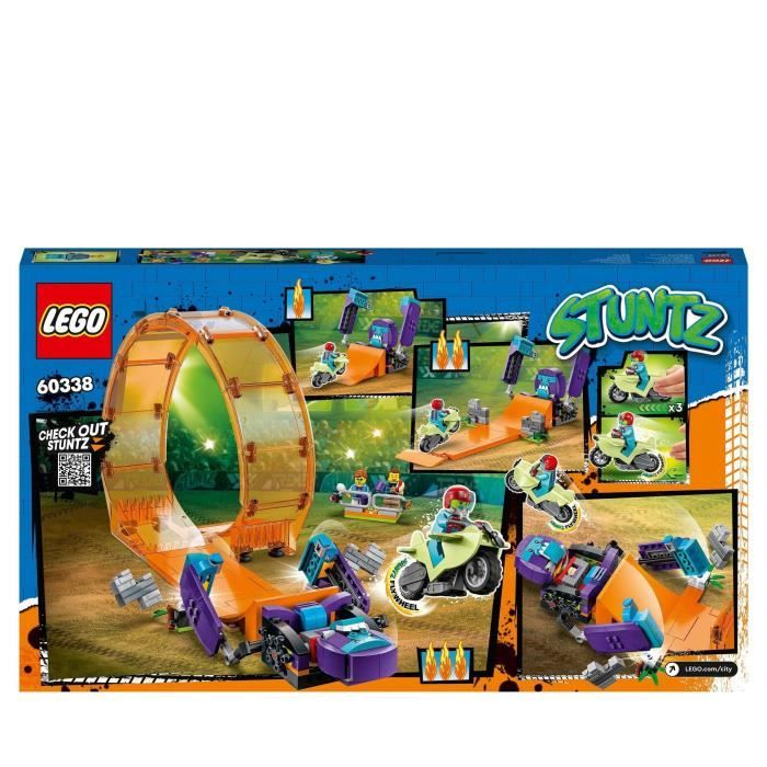 LEGO 60338 City Stuntz Le Looping du Chimpanzé Cogneur Figurines de Cascadeur Stuntz Jouet Moto de Cascade Enfants