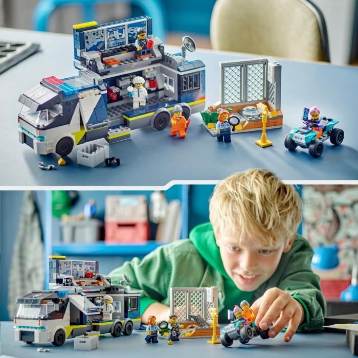 LEGO 60418 City Le Laboratoire de Police Scientifique Mobile Jouet de Quad Cadeau Enfants Des 7 Ans et Minifigurines