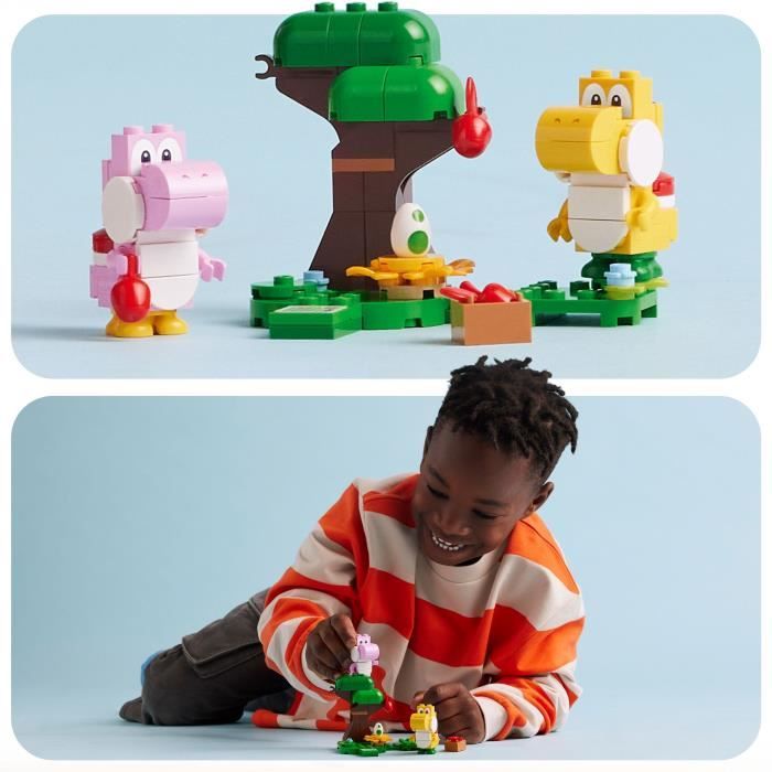 LEGO 71428 Super Mario Ensemble d’Extension Foret de Yoshi Jouet pour Enfants avec 2 Figurines Yoshi