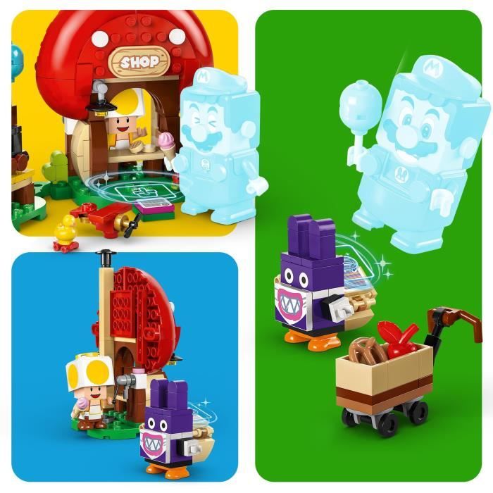 LEGO 71429 Super Mario Ensemble d’Extension Carottin et la Boutique Toad Jouet pour Enfants Des 6 Ans avec 2 Figurines