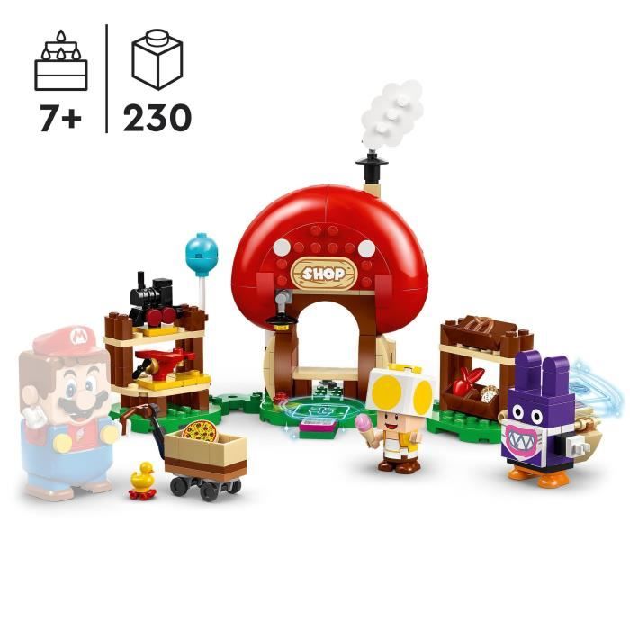 LEGO 71429 Super Mario Ensemble d’Extension Carottin et la Boutique Toad Jouet pour Enfants Des 6 Ans avec 2 Figurines