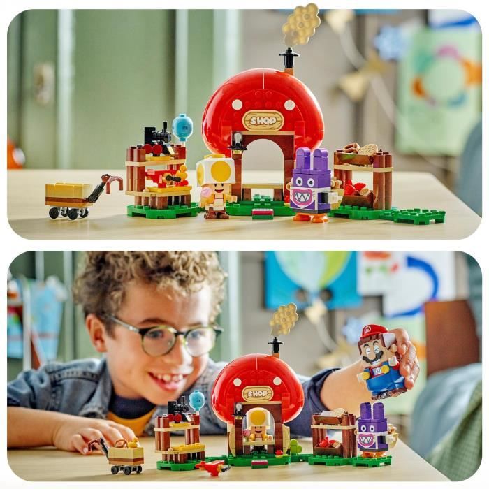 LEGO 71429 Super Mario Ensemble d’Extension Carottin et la Boutique Toad Jouet pour Enfants Des 6 Ans avec 2 Figurines