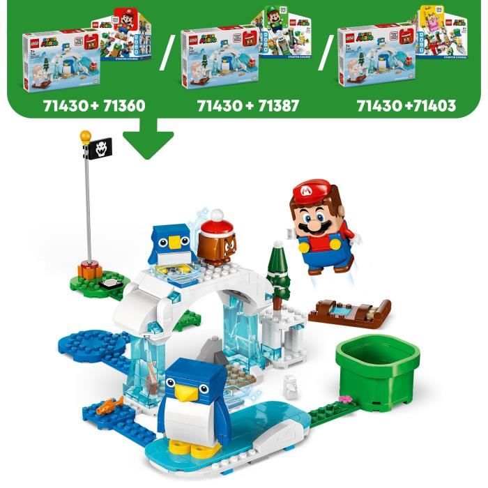 LEGO 71430 Super Mario Ensemble d’Extension Aventure dans la Neige pour la Famille Pingouin Jouet avec Figurine Goomba