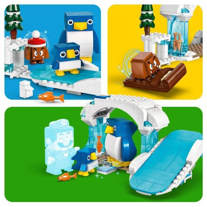 LEGO 71430 Super Mario Ensemble d’Extension Aventure dans la Neige pour la Famille Pingouin Jouet avec Figurine Goomba