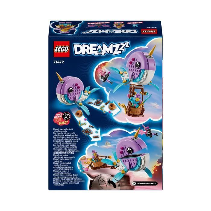 LEGO 71472 DREAMZzz La Montgolfiere Narval d’Izzie Jouet d’Animaux Marins Sauvetage de Lapin Bunchu avec Figurine