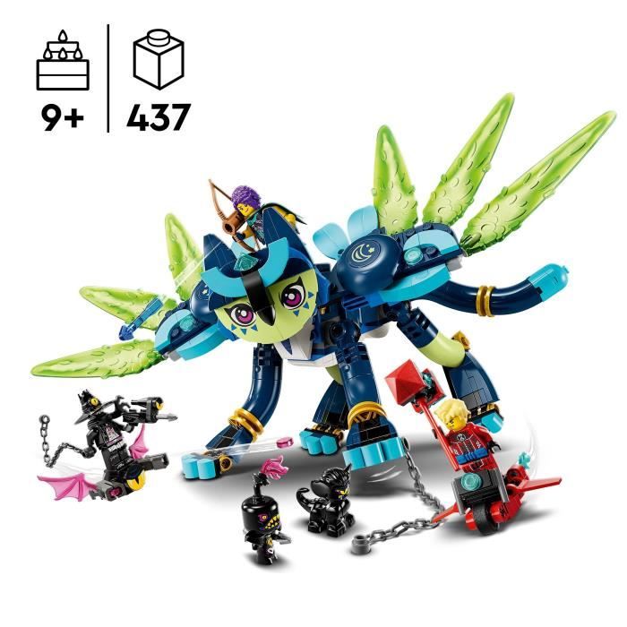 LEGO 71476 DREAMZzz Zoey et Zian le Chat-Hibou Jouet de Figurines pour Enfants avec un Animal Fabuleux a Construire