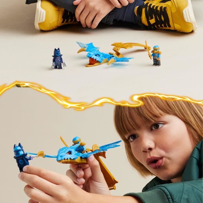 LEGO 71802 NINJAGO L’Attaque du Dragon Rebelle de Nya Jouet Ninja de Dragon et Figurines incluant Nya avec Mini-Katana