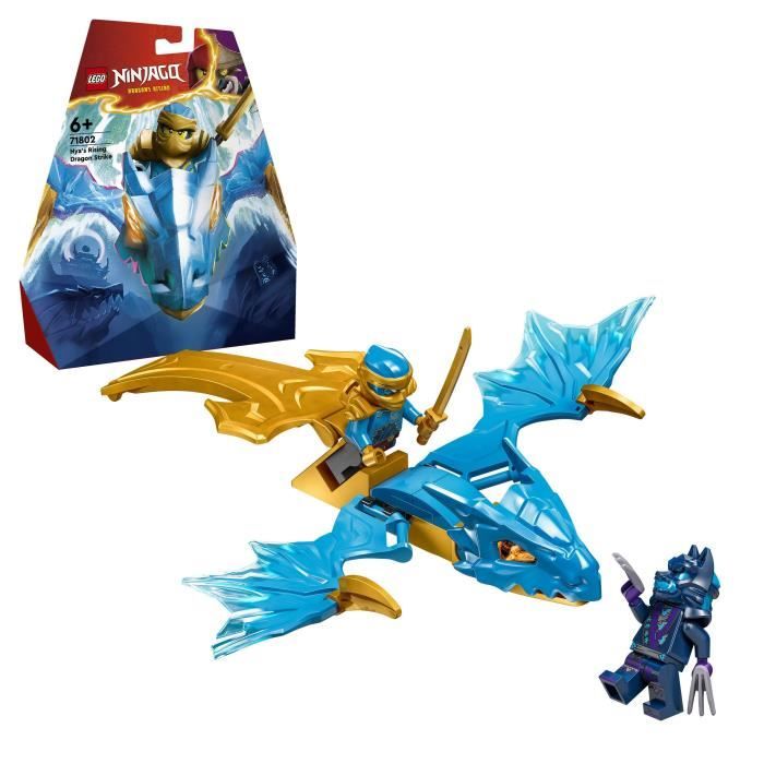 LEGO 71802 NINJAGO L’Attaque du Dragon Rebelle de Nya Jouet Ninja de Dragon et Figurines incluant Nya avec Mini-Katana