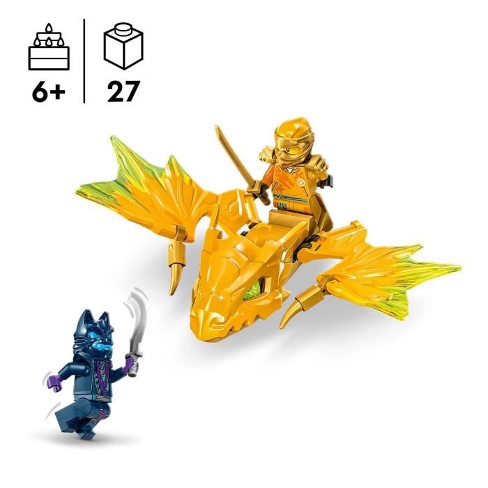 LEGO 71803 NINJAGO L’Attaque du Dragon Rebelle d’Arin Jouet Ninja de Dragon et Figurines incluant Arin avec Mini-Katana