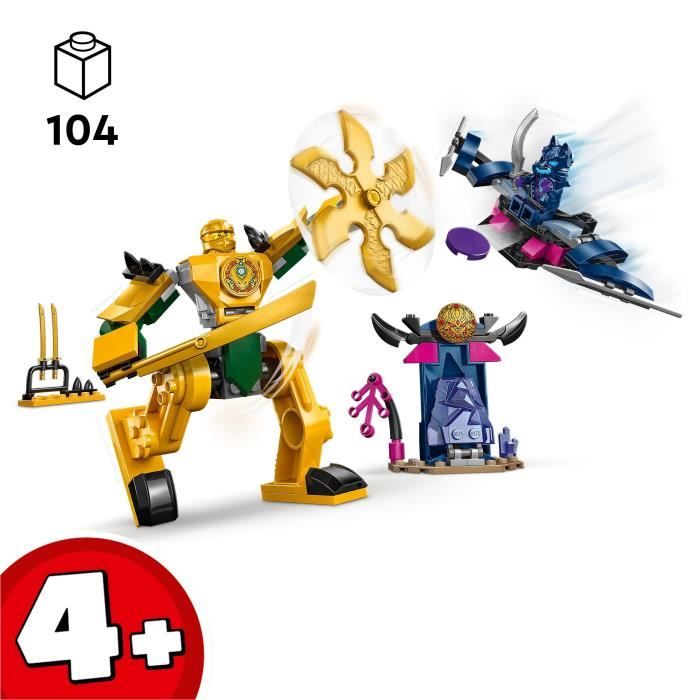 LEGO 71804 NINJAGO Le Robot de Combat d’Arin Jouet Ninja avec Figurines d’Arin avec Mini-Katana et Robots