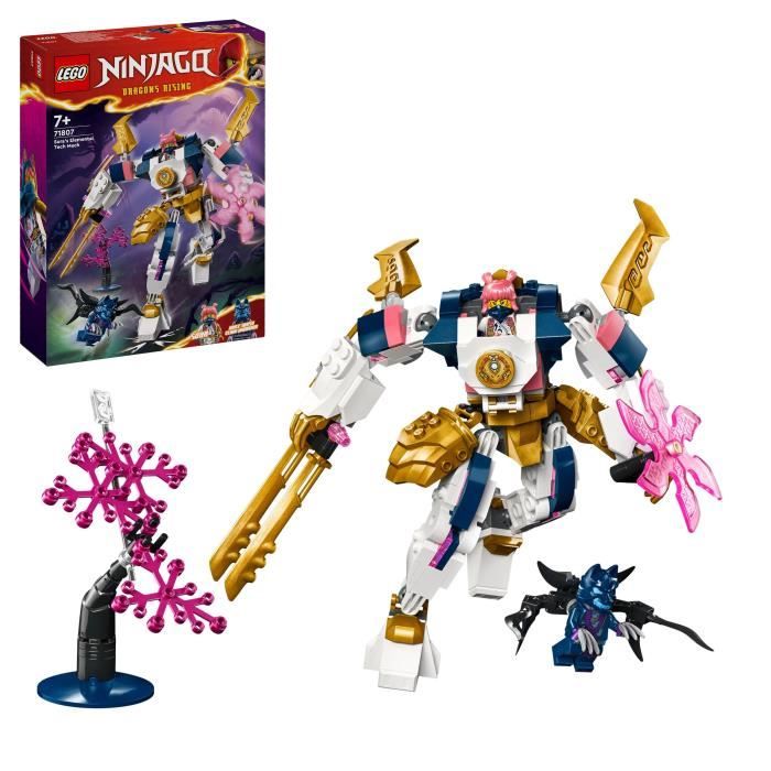 LEGO 71807 NINJAGO Le Robot Élémentaire de la Technologie de Sora Jouet pour Enfants avec Minifigurine Sora Cadeau Ninja