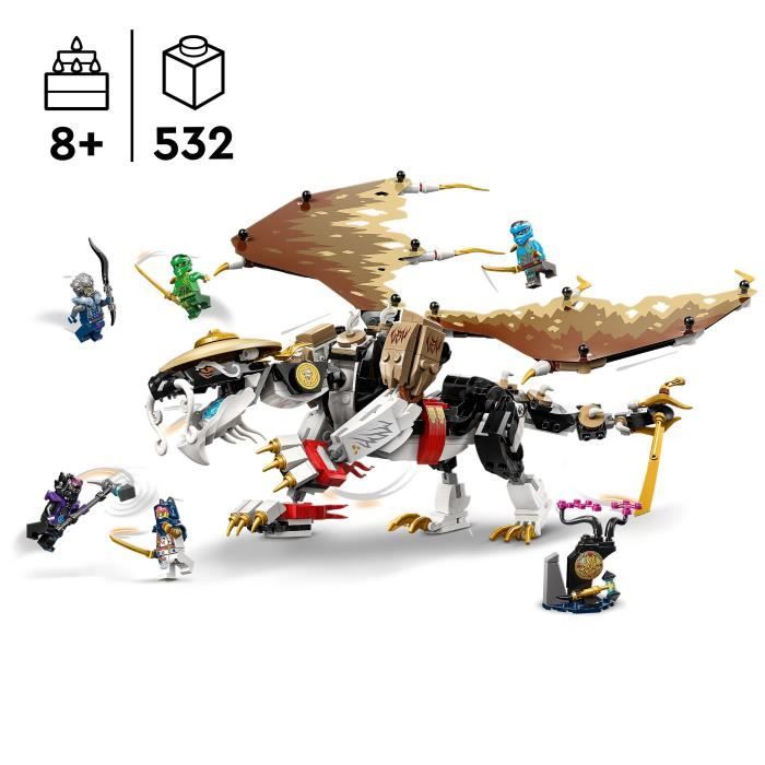 LEGO 71809 NINJAGO Egalt le Maître Dragon Jouet Ninja avec 5 Minifigurines Ninja dont Personnages Lloyd et Nya